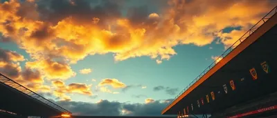 A hyper-realistic editorial shot of a sunlit Norwich City training ground: three anonymous staff members - head scout...